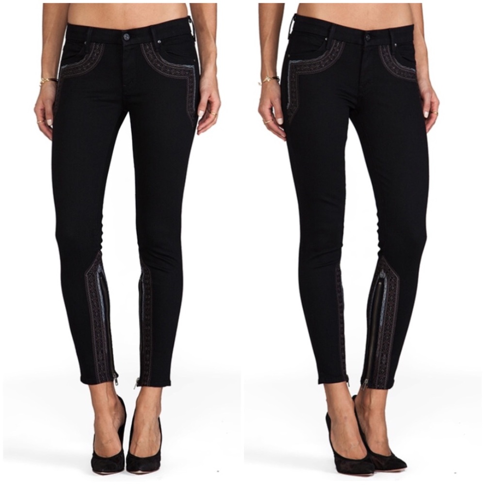MOTHER EMBROIDERED SKINNY JEANS J BRAND GRLFRND